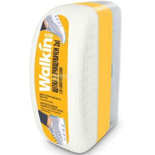 Walkin Active, 100 мл, Валкін Актив, Щітка з очищувачем 2в1 для спортивного взуття