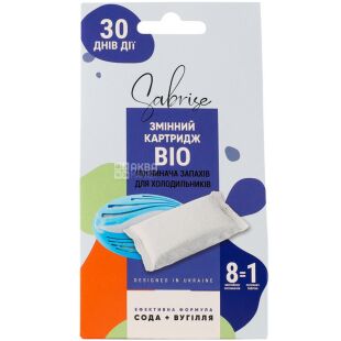 Sabrise, 80 г, Сабрис, Картридж сменный для био-поглотителя запаха для холодильника