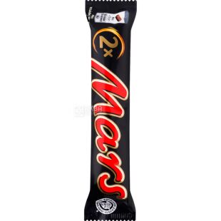 Mars Duo, 70 г, Марс Дуо, Батончик шоколадний з нугою та карамеллю