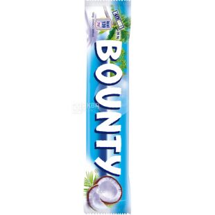Bounty, 57 г, Баунти, Батончик кокосовый в глазури