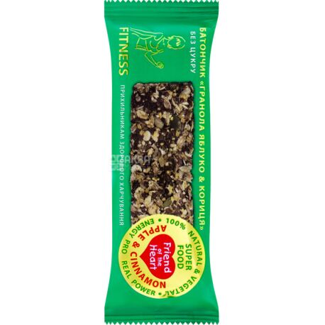 Golden Kings Dr.Granola Grizzly, 30 г, Голден Кингс, Батончик-гранола Яблоко и корица, без сахара