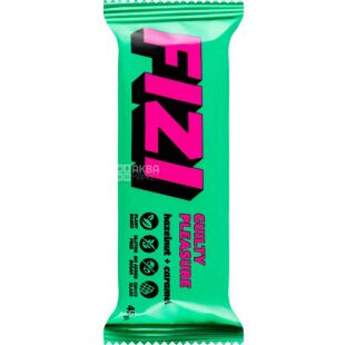 Fizi Hazelnut caramel, 45 г, Шоколадный батончик Физи Лесной орех и Карамель, без глютена