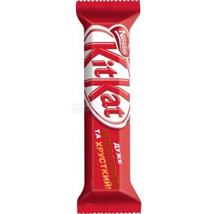 KitKat, 40 г, Кіт-Кат, Шоколадно-вафельний батончик в глазурі