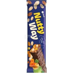 Vale Nutty Way, 40 г, Вале Натті Вей, Батончик-мюслі горіховий з фруктами, глазурований