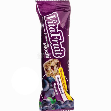 Vita Fruit, 25 г, Витафрут, Батончик-мюсли, Черника