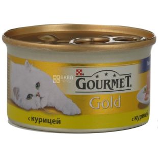 Gourmet, 85 г, корм для котів, з курятиною, Gold