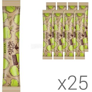 ФрукФетта, Упаковка 25 шт. х 20 г, Батончик фруктовый, Яблоко с тростниковым сахаром