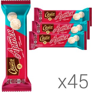 Світоч, упаковка 45 шт. x 71 г, Вафлі Артек, зі смаком пломбіру