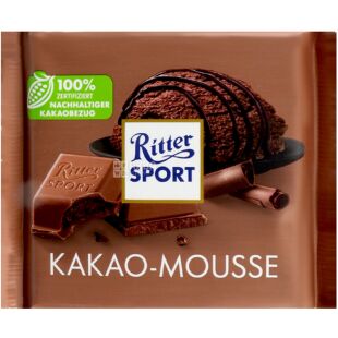 Ritter Sport, 100 г, Ритер Спорт, Молочный шоколад Какао-мусс