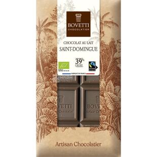 Bovetti Chocolat au lait bio, 100 г, Боветти, Шоколад молочный, органический