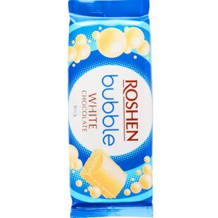 Roshen White Bubblе, 80 г, Рошен Бабл, Шоколад белый пористый