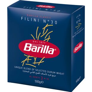 Barilla Filini №30, 500 г, Макароны Филини, вермишель
