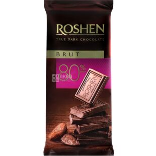 Roshen Brut 80%, 85 г, Рошен Брют 80%, Шоколад черный