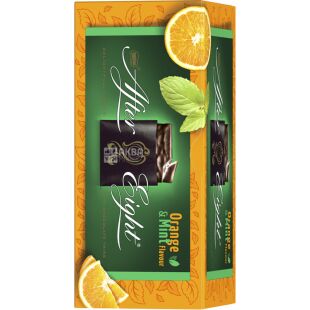 After Eight Orange Mint, 200 г, Афтэ Эйт, Шоколадные конфеты в черном шоколаде с мятной начинкой со вкусом апельсина