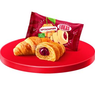 Lukas, 1,44 кг, Лукас, Круасан з вишневою начинкою, в індивідуальній упаковці