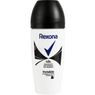 Rexona On Black+White Clothes, 50 мл, Рексона, Антиперспірант кульковий для жінок