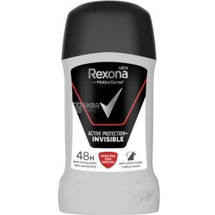 Rexona Men Protection+Invisible, 50 мл, Рексона, Антиперспирант-карандаш, Невидимая защита, для мужчин