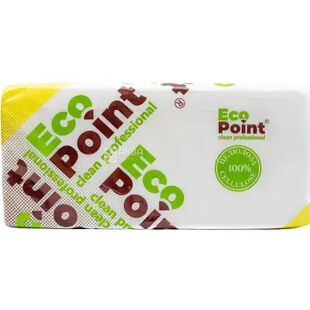 Mirus Eco Point, 150 аркушів, Рушники паперові Мірус, 2-шарові, V-складання, білі, 200х230 мм