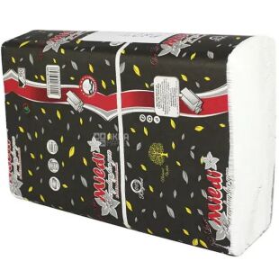 Mildi, 200 аркушів, Рушники паперові Мілді 2-шарові, Z-складання, білі, 200х230 мм