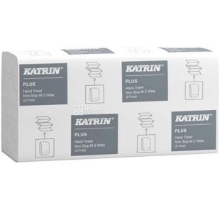 Katrin Plus, 160 аркушів, Паперові рушники Катрін, 2-шарові, Z-складання, білі, 240х240 мм