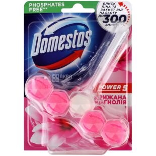 Domestos Power 5, 55 г, Доместос, Блок для очистки унитаза Ледяная магнолия Доместос