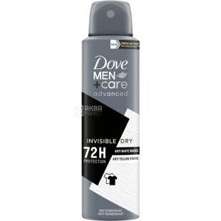 Dove Advanced Men Care, 150 мл, Дав, Антиперспирант для мужчин Невидимая сухость, аэрозоль