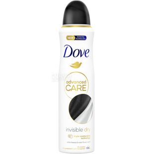 Dove Advanced Care, 150 мл, Дав, Антиперспирант-аэрозоль для женщин, Невидимая сухость