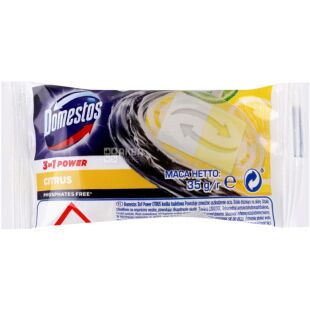 Domestos, 35 г, Сменный туалетный блок, Лимон