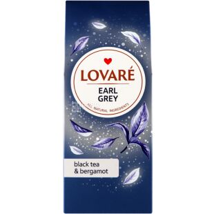 Lovare Earl Grey, 80 г, Ловаре Ерл Грей, Чай чорний цейлонський листовий з бергамотом