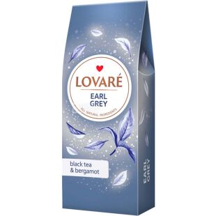 Lovare Earl Grey, 80 г, Ловаре Ерл Грей, Чай чорний цейлонський листовий з бергамотом
