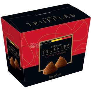 Bianca Belgian truffles, 150 г, Цукерки трюфельні зі смаком кави, Б'янка