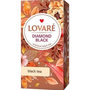 Lovare Diamond Black, 24 шт. х 2 г, Ловаре Діамант, Чай чорний байховий