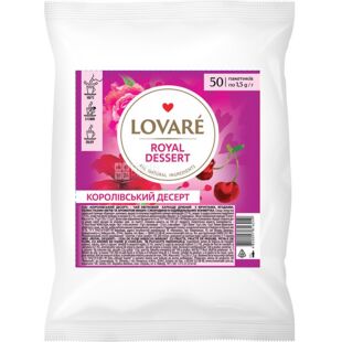 Lovare Royal dessert, 50 шт. х 1,5 г, Ловаре Королевский десерт, Смесь цветочного и фруктового чая