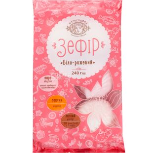 Boguslavna, 240 г, Богуславна, Зефир бело-розовый