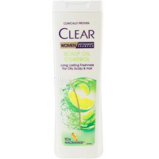 Clear, Scalp Oil Control, 360 мл, Шампунь проти лупи, Для жінок