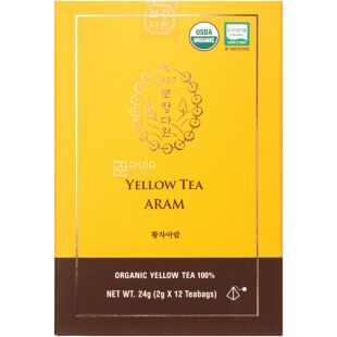 Bohyang Tea Aram, 12 шт. х 2 г, Боянг Ти, Чай желтый органический