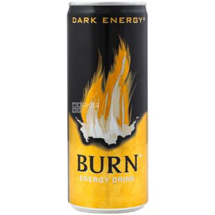 Burn Dark energy, 250 мл, Берн Дарк Энерджи, Напиток энергетический, безалкогольный, ж/б