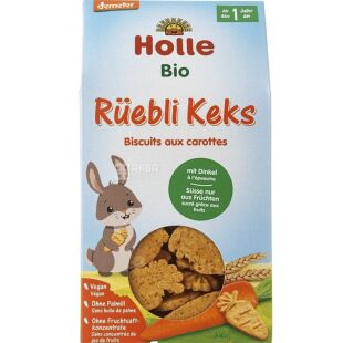 Holle Ruebli Keks, 125 г, Холле Рюбли Кекс, Печенье спельтовое для детей, с 12 месяцев