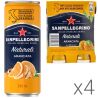 San Pellegrino Aranciata, Упаковка 4 шт. х 0,33л, Напиток газированный сокосодержащий Апельсин Сан Пелегрино, ж/б