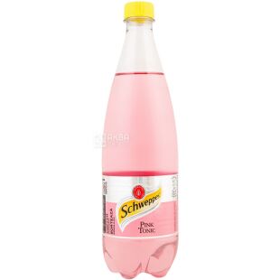 Schweppes Pink Tonic, 0,75 л, Напій газований Рожевий Тонік Швепс, ПЕТ
