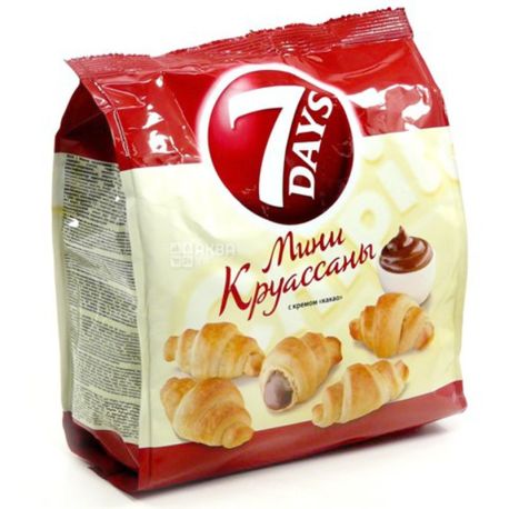 7Days, 185 г, Мини круассаны, какао