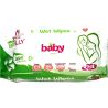 BIOLLY, 60 шт., Біоллі, Серветки вологі для дітей з народження, алое, без клапана