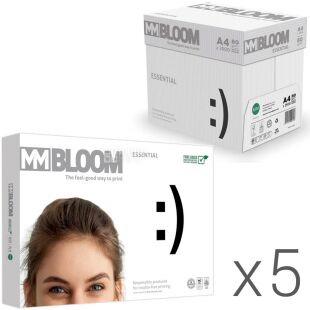 MM BLOOM Essential, Упаковка 5 шт. х 500 листов, Блум Эссеншиал, Бумага офисная, класс С, А4, 80 г/м2 