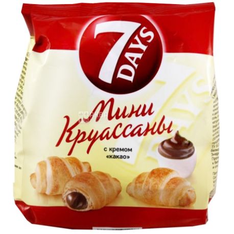 7Days, 60 г, Міні круасани, какао
