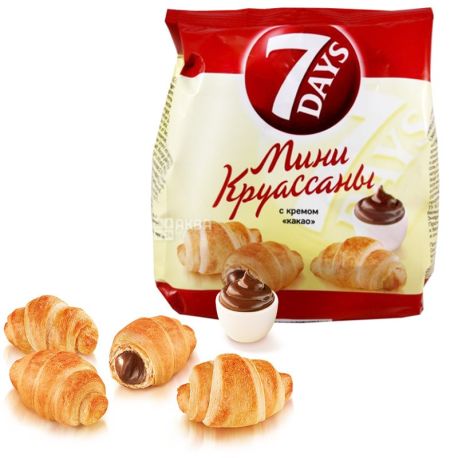 7Days, 60 г, Міні круасани, какао